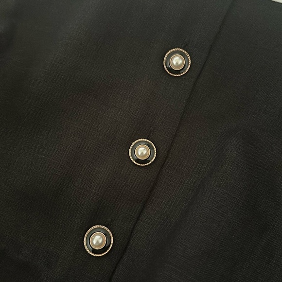 NWT Reformation Roxy Linen Two Piece Skort in Black White Contrast | size 2 - Picture 11 of 12